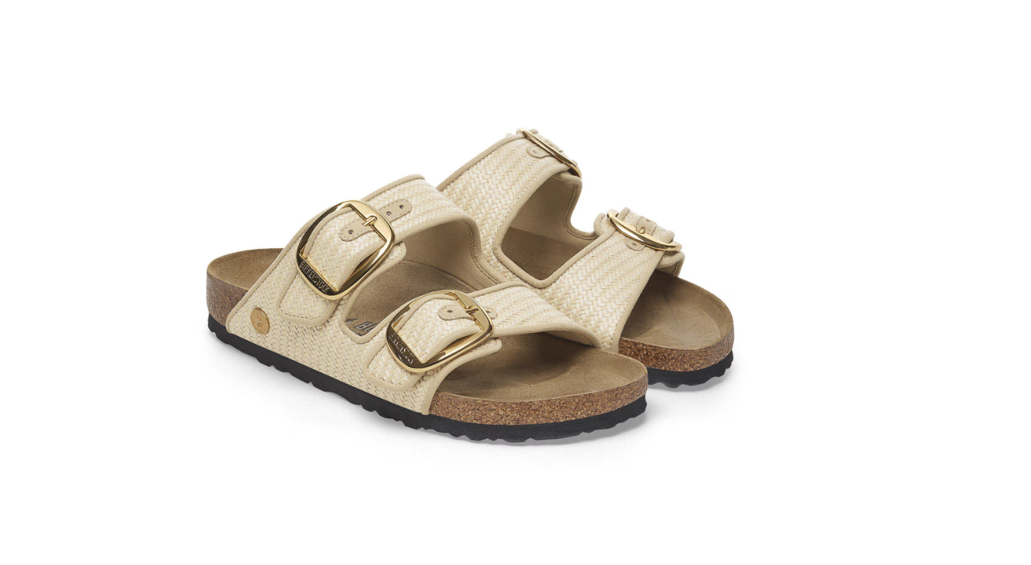 Birkenstock Arizona Big Buckle Raffia Textile Raffia Naturale