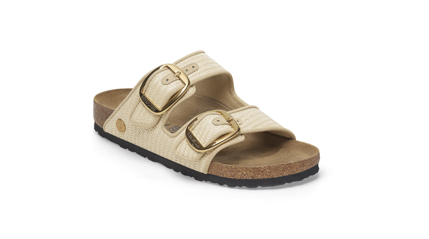 Birkenstock Arizona Big Buckle Raffia Textile Raffia Naturale