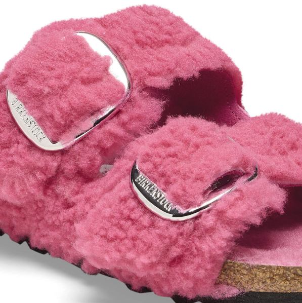 Birkenstock Arizona Big Buckle Shearling Fuchsia Tulip Sandals