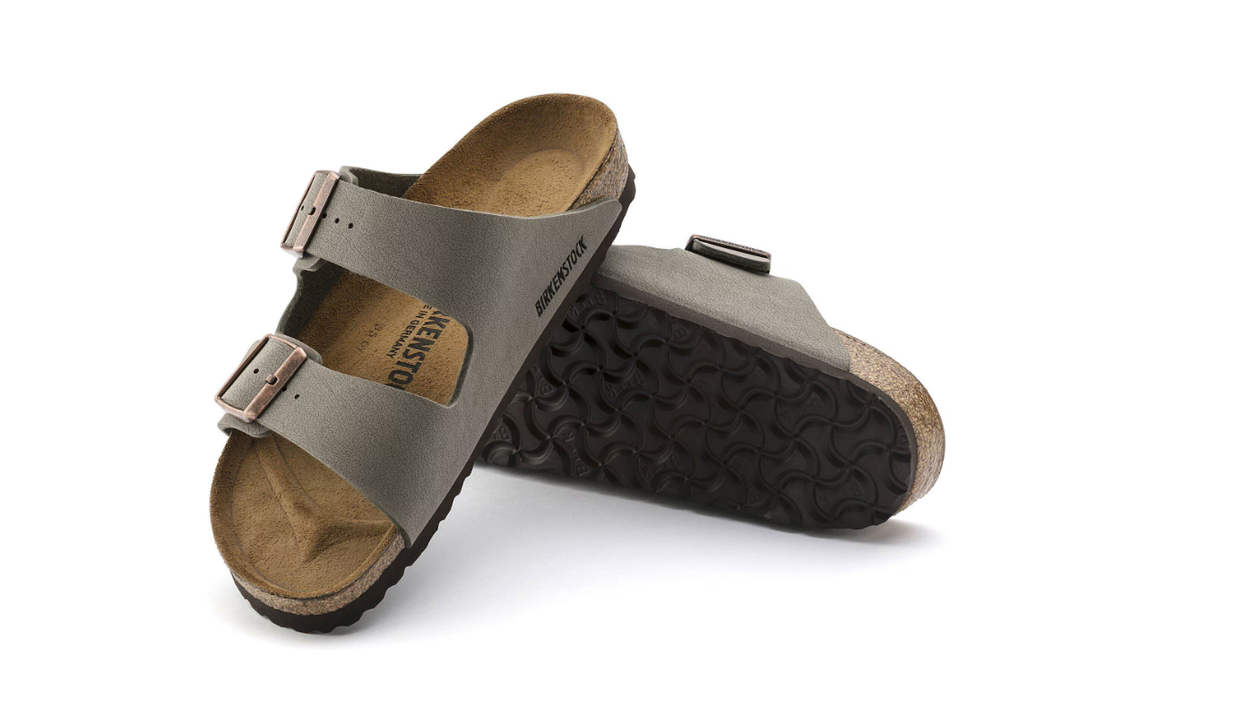 Birkenstock Arizona Birkibuc Stone Sandals
