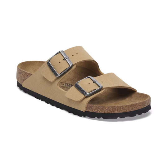 Birkenstock Arizona Birkibuc Latte Cream Sandals