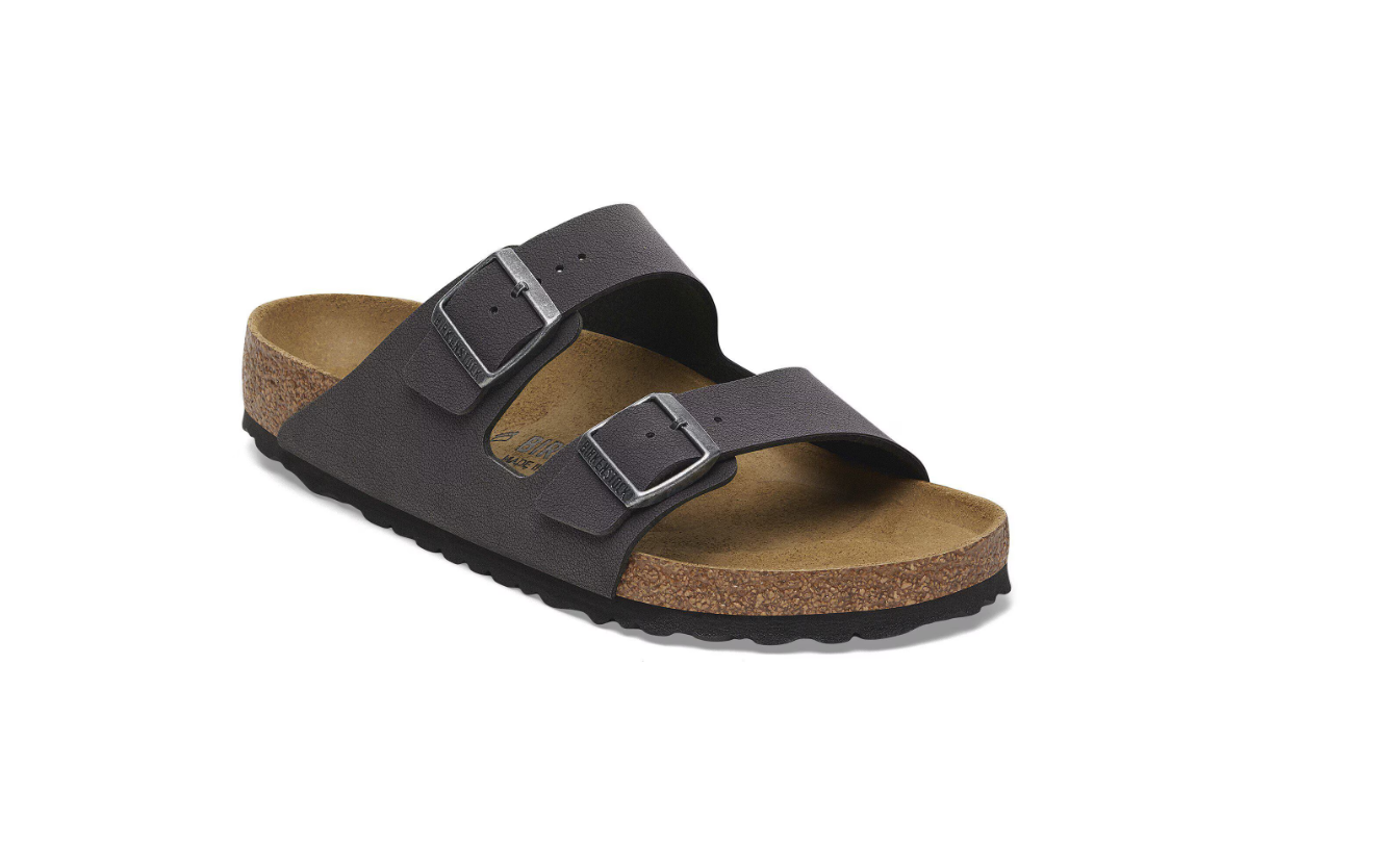 Birkenstock Arizona Birko-Flor Nubuck Velvet Gray Sandals