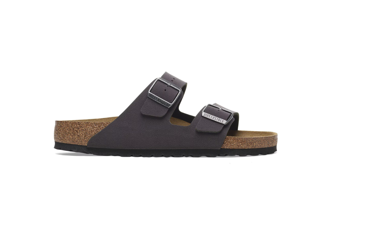 Birkenstock Arizona Birko-Flor Nubuck Velvet Gray Sandals