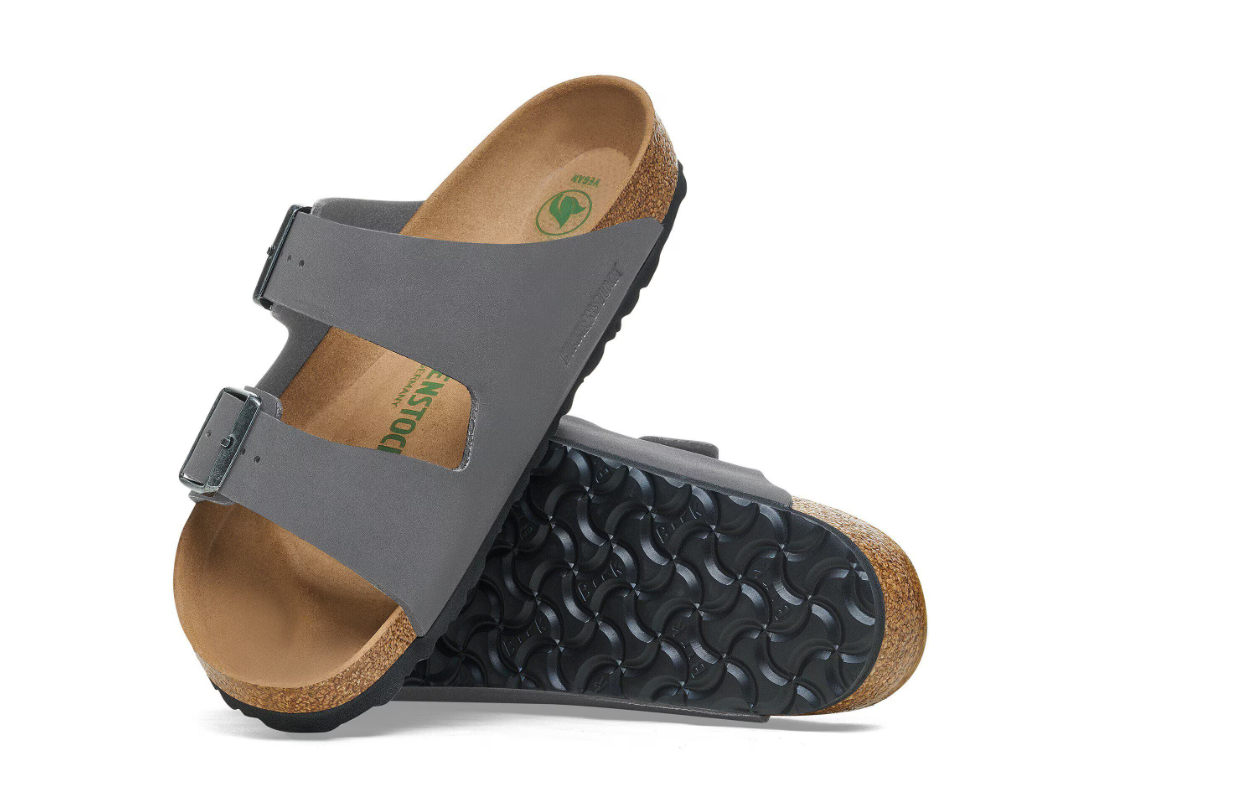 Birkenstock Arizona Vegan Birko-Flor Nubuck Concrete Gray