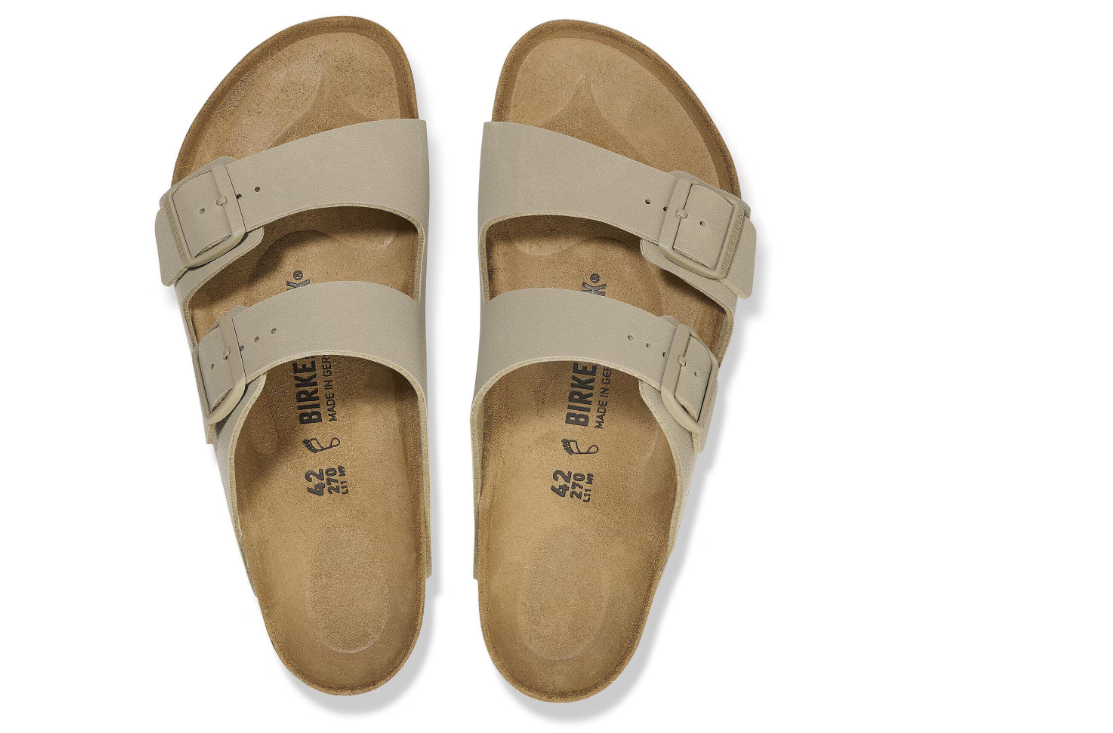 Birkenstock Arizona Birko-Flor Faded Khaki Sandals
