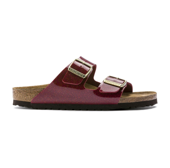 Birkenstock Arizona Birko-Flor Magic Snake Bordeaux Sandals