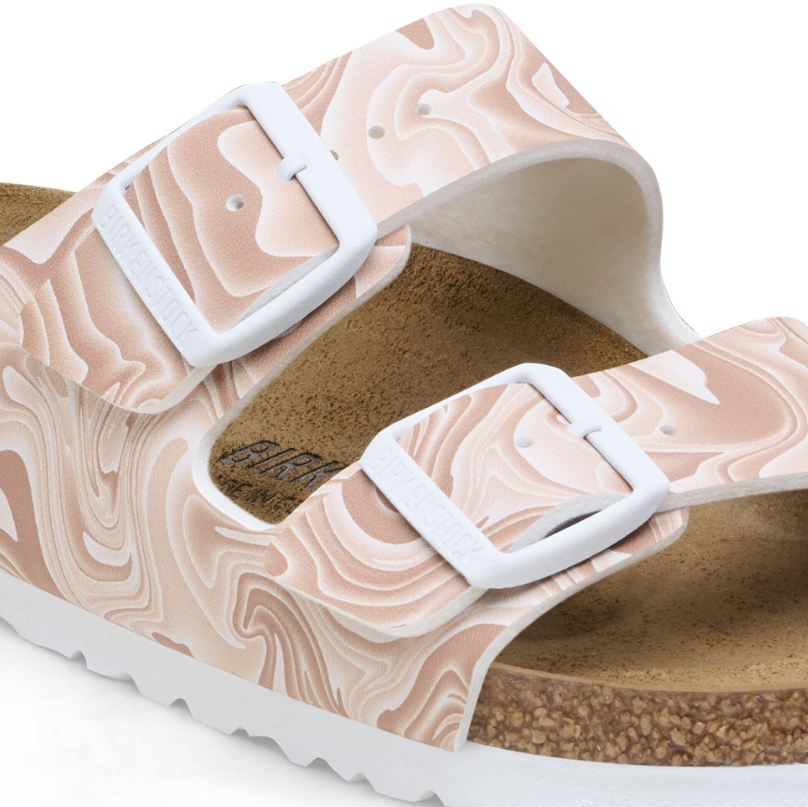 Birkenstock Arizona Birko-Flor Marbletwirl New Beige Sandals