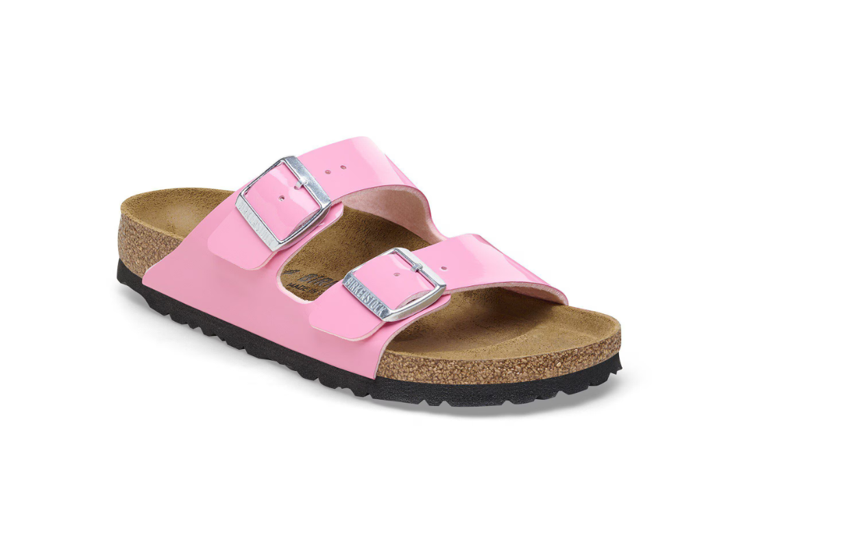 Birkenstock Arizona Birko-Flor Patent Sandals Patent Candy Pink/Black