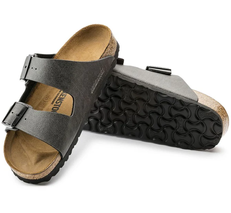 Birkenstock Arizona Birko-Flor Pull Up Anthracite Sandals