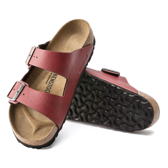 Birkenstock Arizona Birko-Flor Pull Up Bordeaux Sandals
