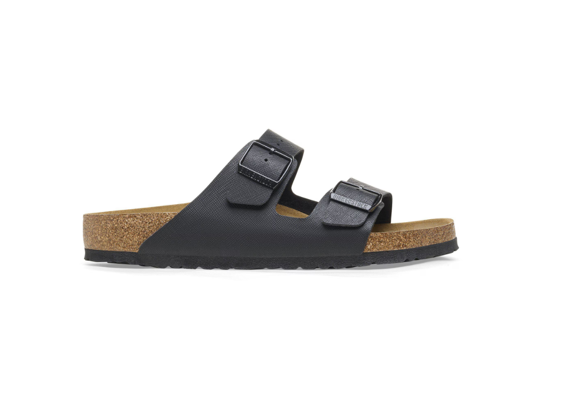 Birkenstock Arizona Birko-Flor Saffiano Black Sandals