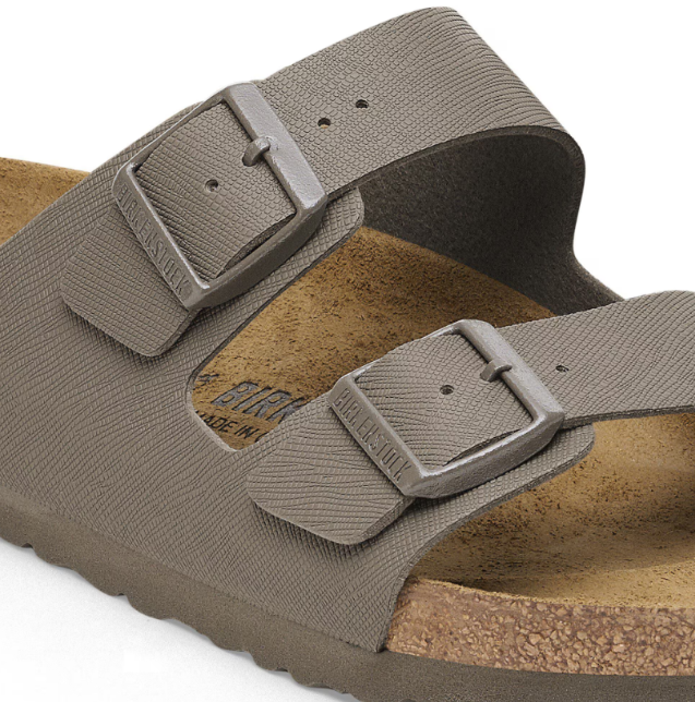 Birkenstock Arizona Birko-Flor Saffiano Concrete Gray Sandals