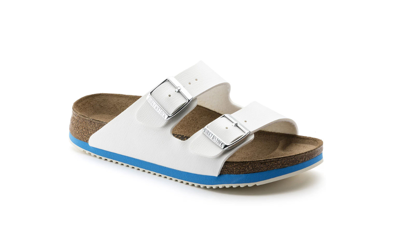 Birkenstock Arizona Super Grip Birko-Flor White
