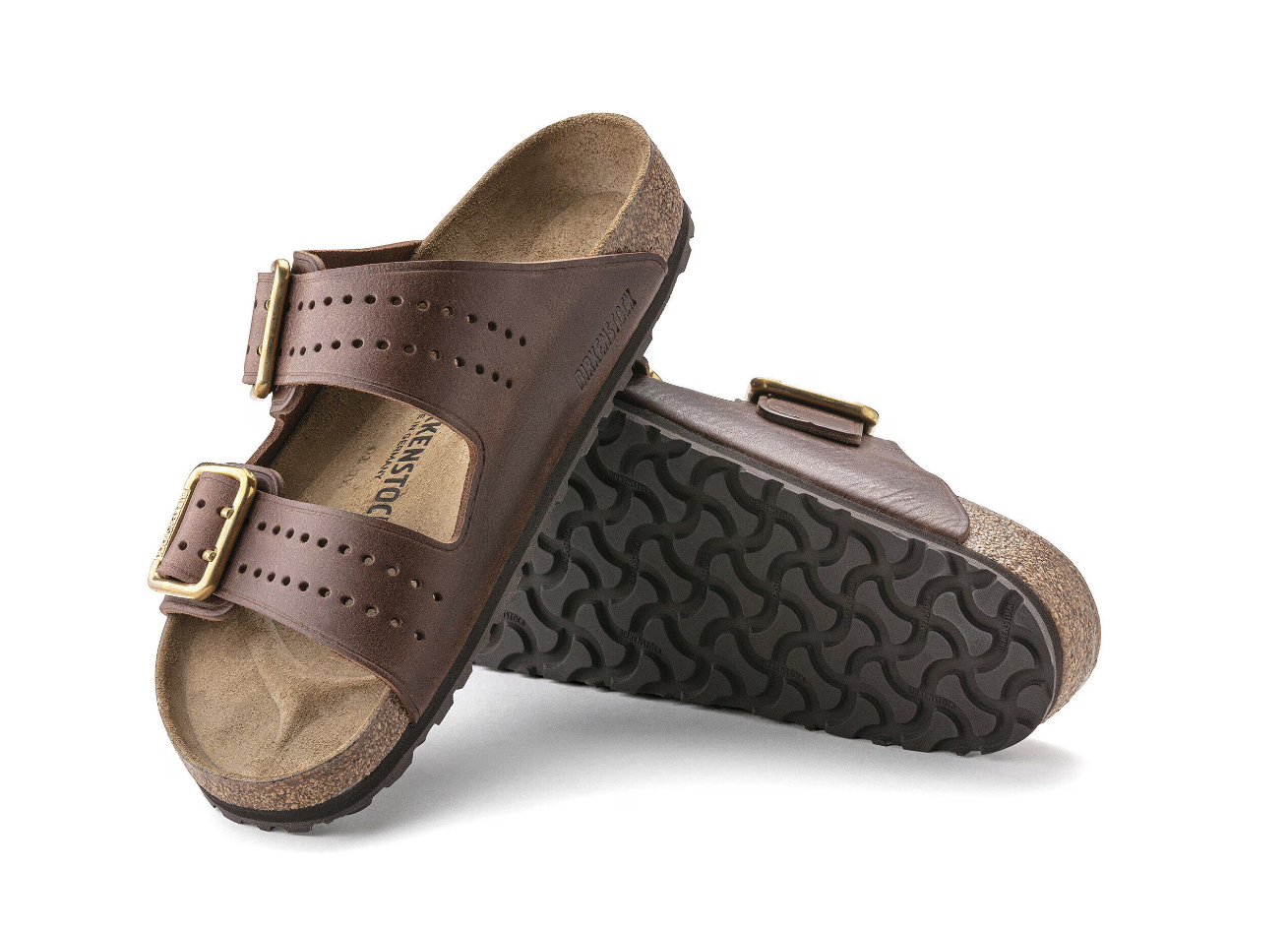 Birkenstock Arizona Bold Natural Leather Roast Sandals