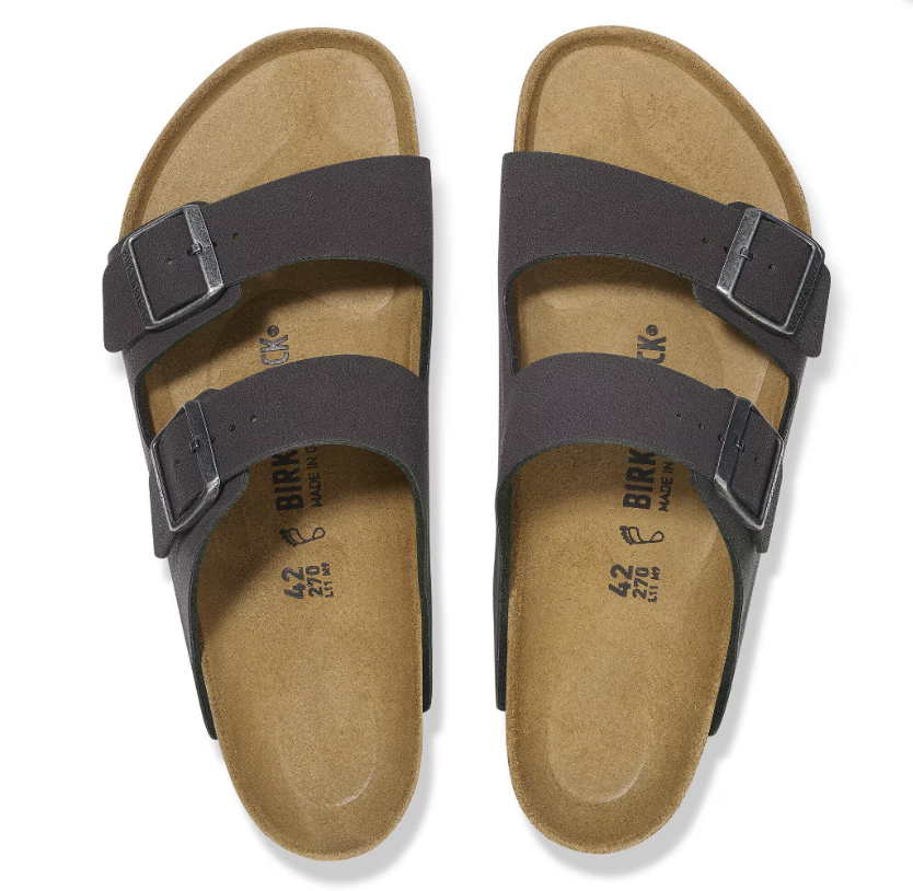 Birkenstock Arizona Birko-Flor Nubuck Birkibuc Velvet Gray
