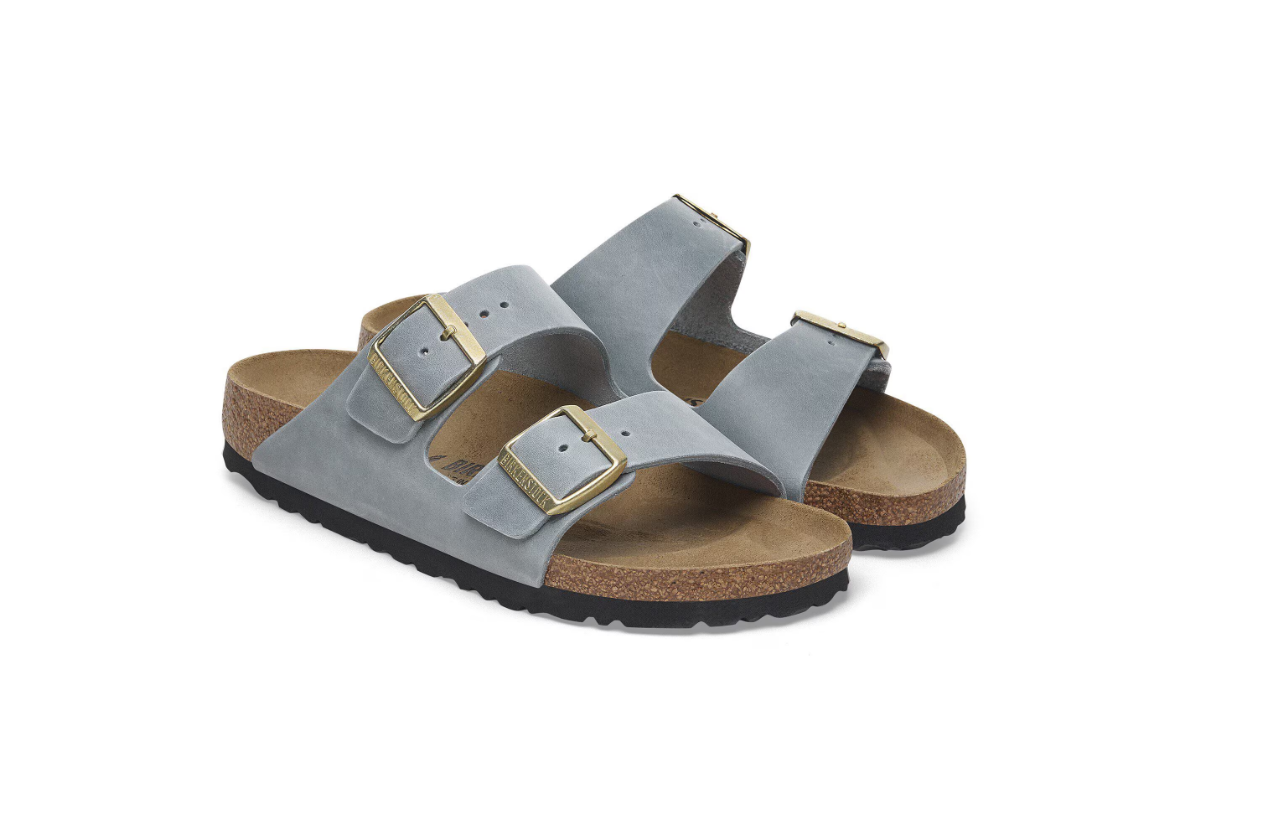 Birkenstock Arizona Oiled Leather Basalt Gray Sandals