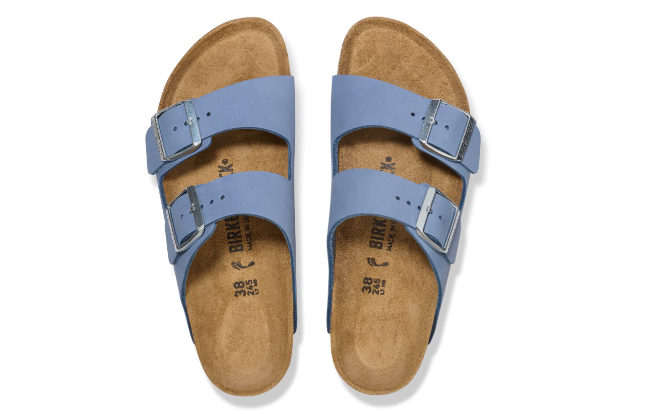 Birkenstock Arizona Nubuck Leather Stone Blue