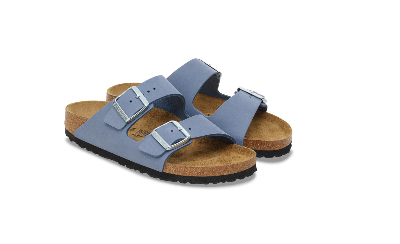 Birkenstock Arizona Nubuck Leather Stone Blue