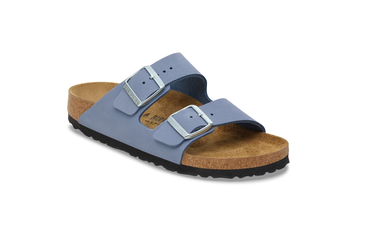Birkenstock Arizona Nubuck Leather Stone Blue