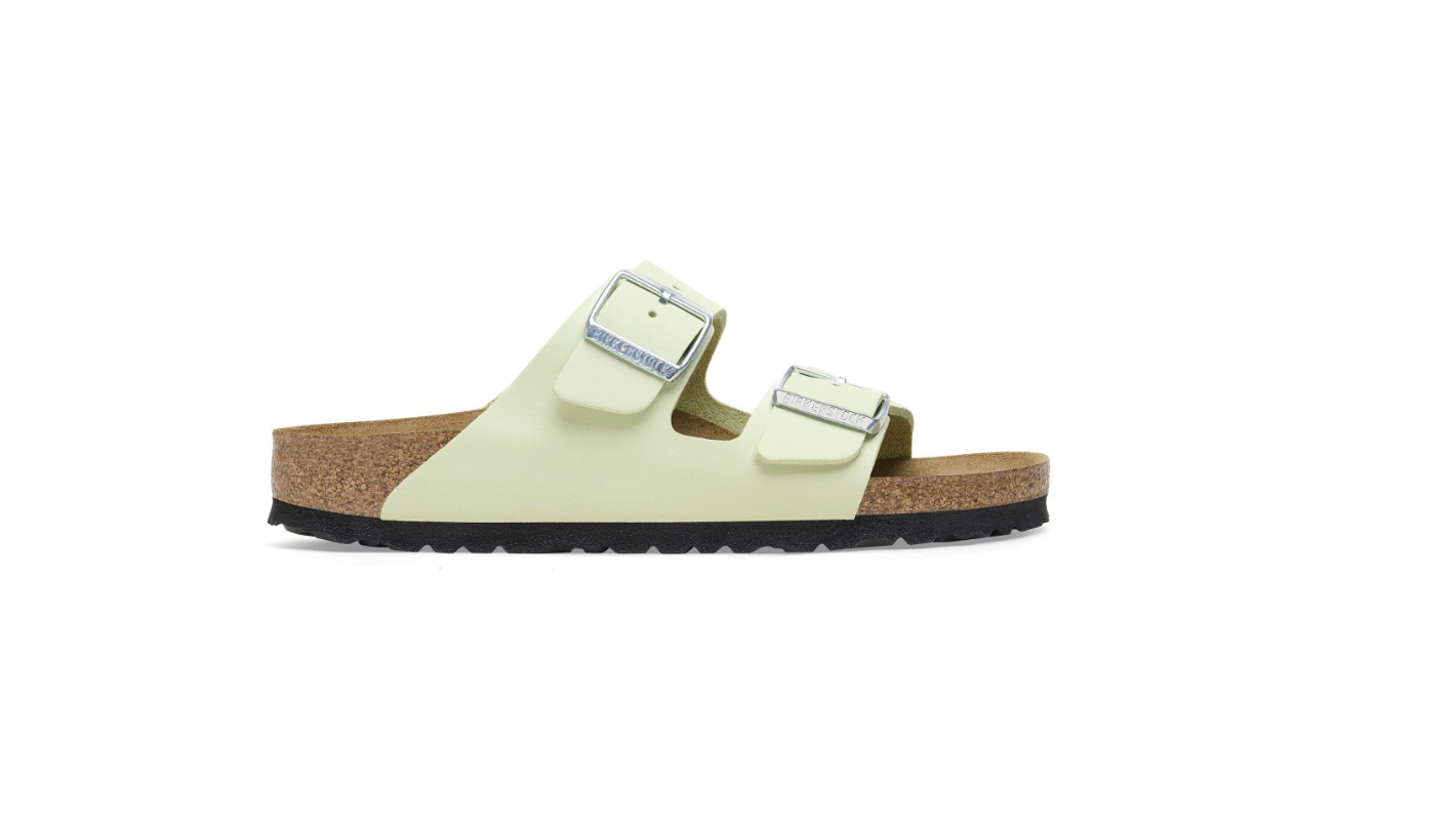 Birkenstock Arizona Nubuck Leather Faded Lime