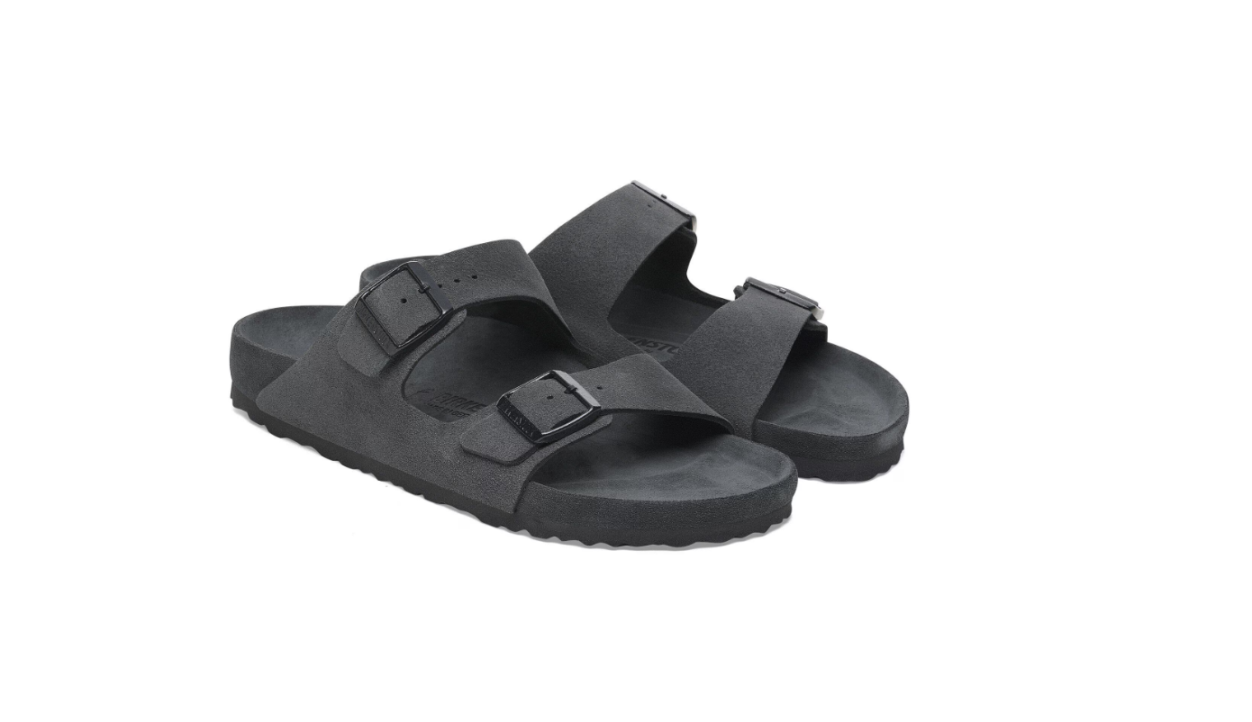 Birkenstock Arizona Exquisite Suede Leather Allover Charcoal