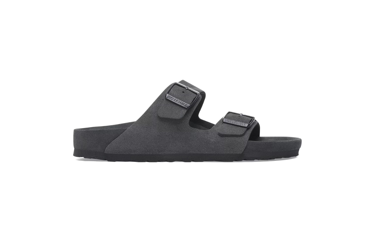 Birkenstock Arizona Exquisite Suede Leather Allover Charcoal