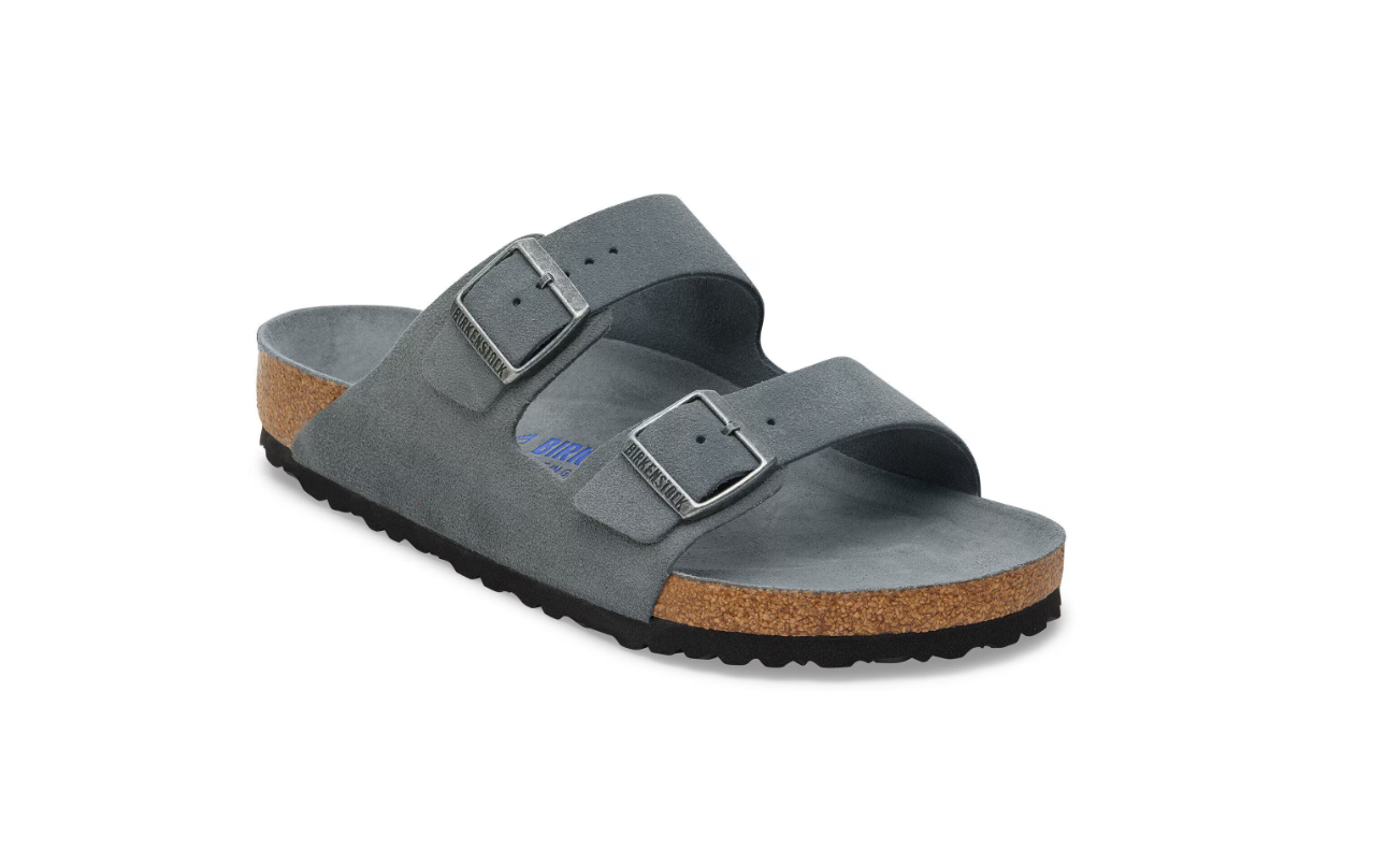 Birkenstock Arizona Soft Footbed Suede Leather Basalt Gray Tonal