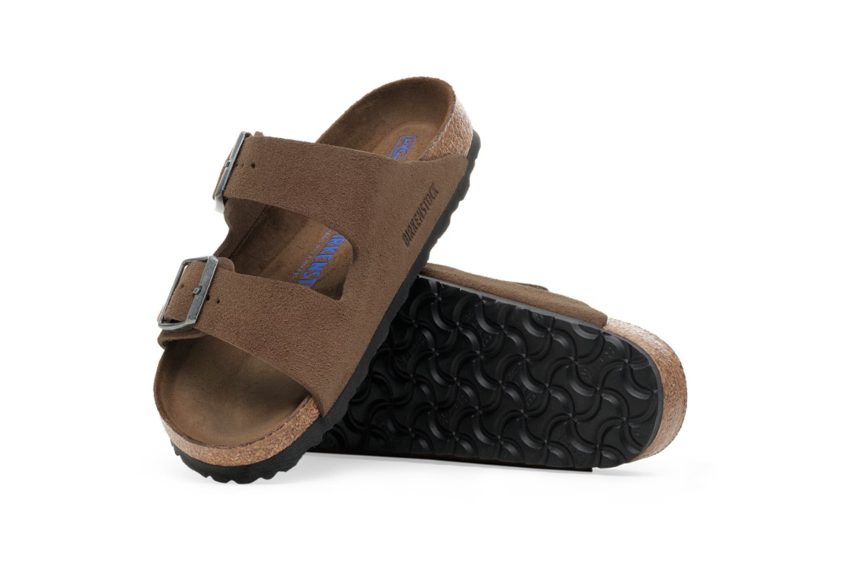 Birkenstock Arizona Soft Footbed Suede Leather Dark Tea Tonal