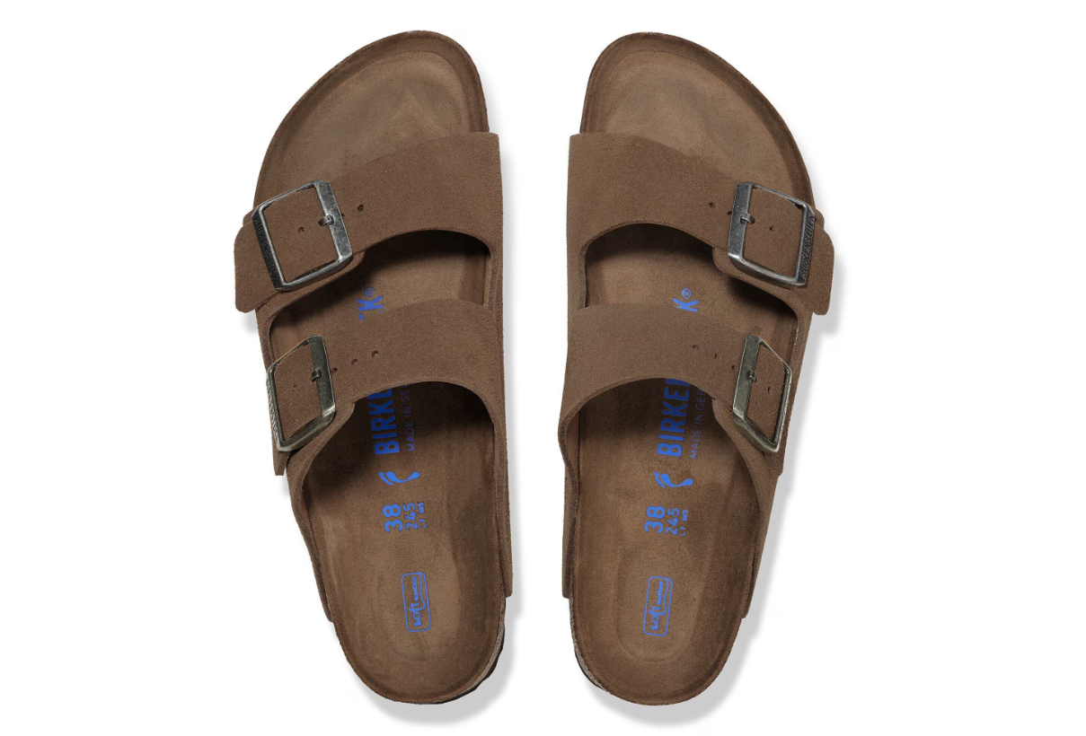 Birkenstock Arizona Soft Footbed Suede Leather Dark Tea Tonal