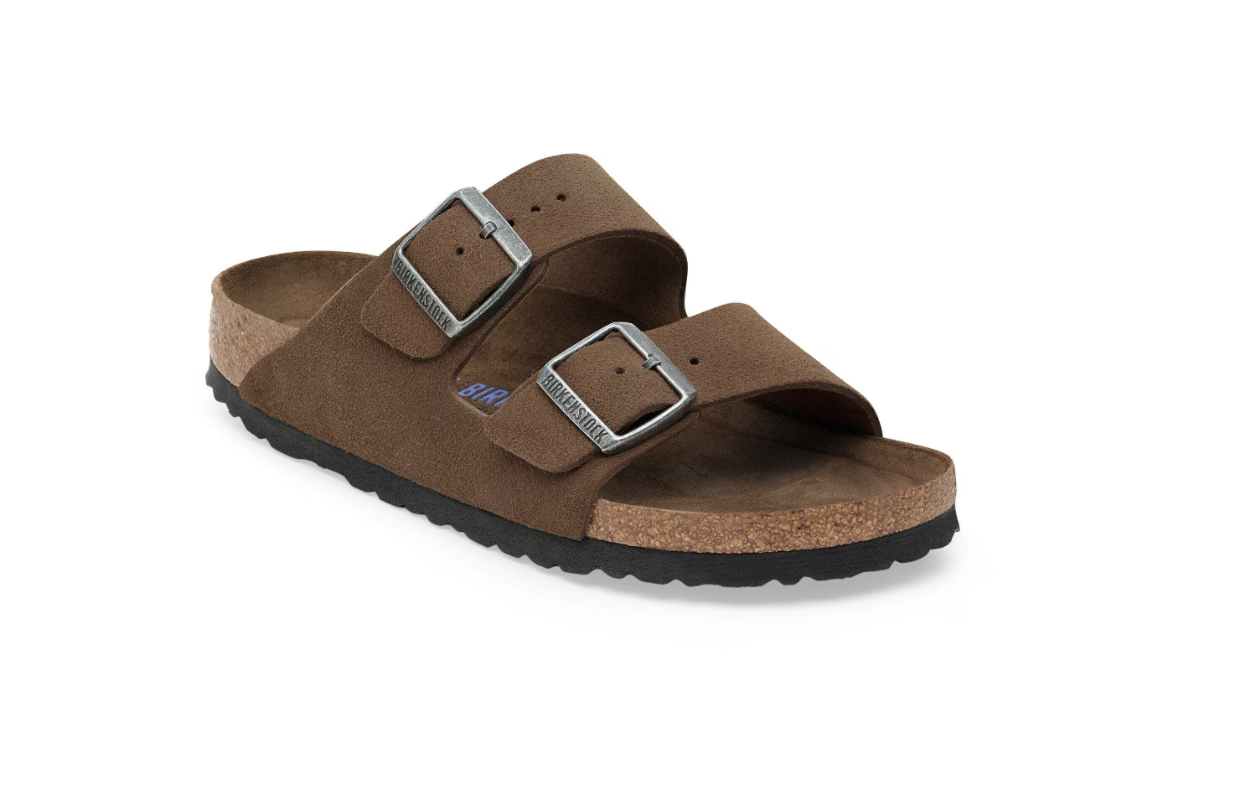 Birkenstock Arizona Soft Footbed Suede Leather Dark Tea Tonal