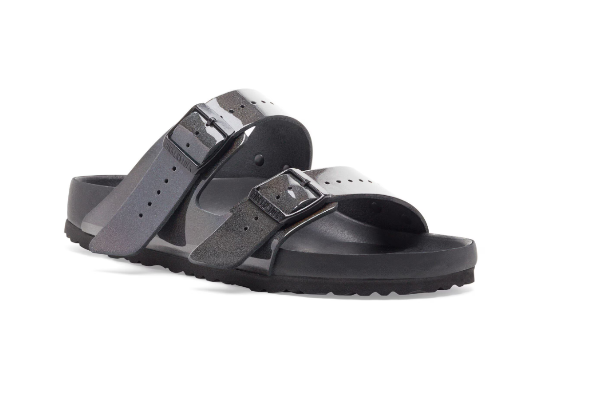 Birkenstock Arizona Rick Owens EXTRO Rivets Natural Leather Black Iridescent