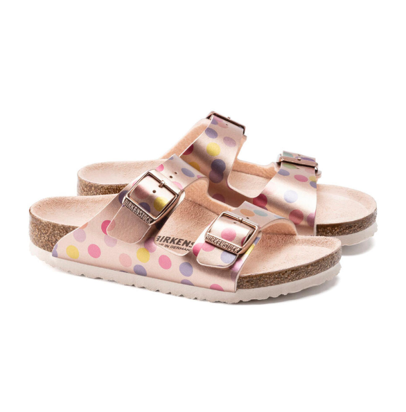 Birkenstock Arizona Kids Birko-Flor Electric Metallic Dots Copper