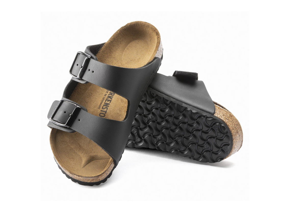 Birkenstock Arizona Kids Birko-Flor Black Sandals - Black, Narrow
