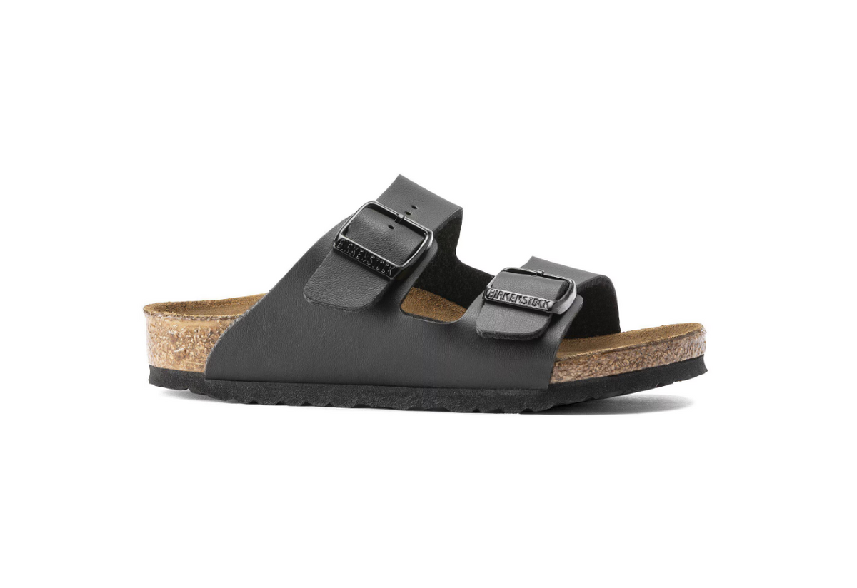 Birkenstock Arizona Kids Birko-Flor Black Sandals - Black, Narrow