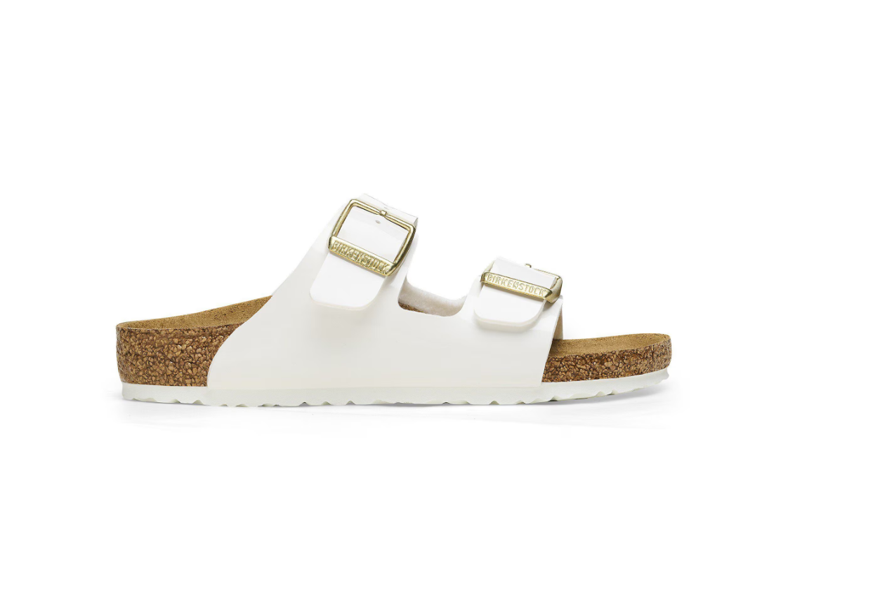 Birkenstock Arizona Kids Birko-Flor Patent Sandals Patent White
