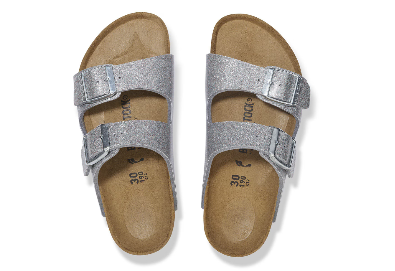 Birkenstock Arizona Kids Birko-Flor Sparkling Light Silver Sandals