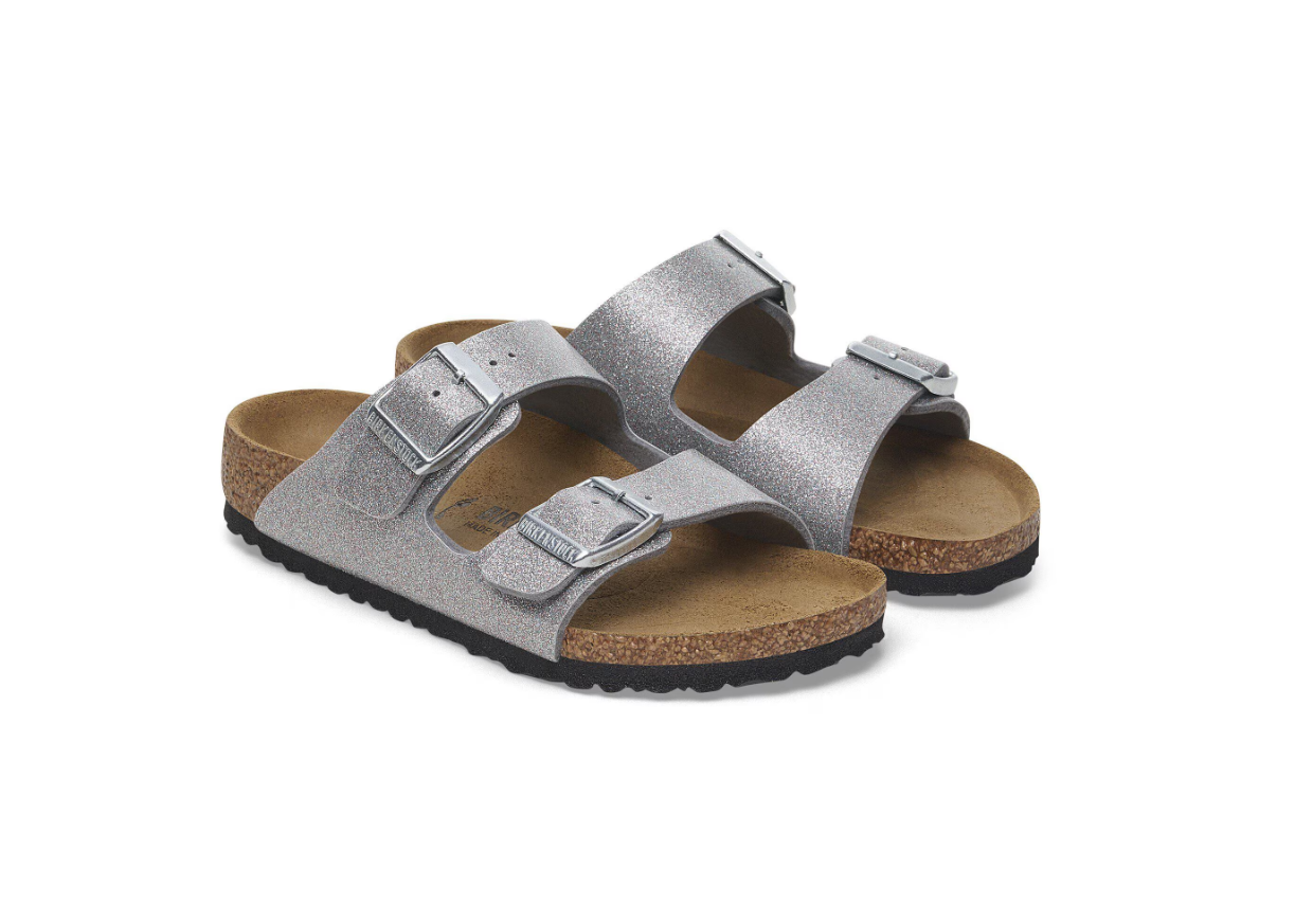Birkenstock Arizona Kids Birko-Flor Sparkling Light Silver Sandals