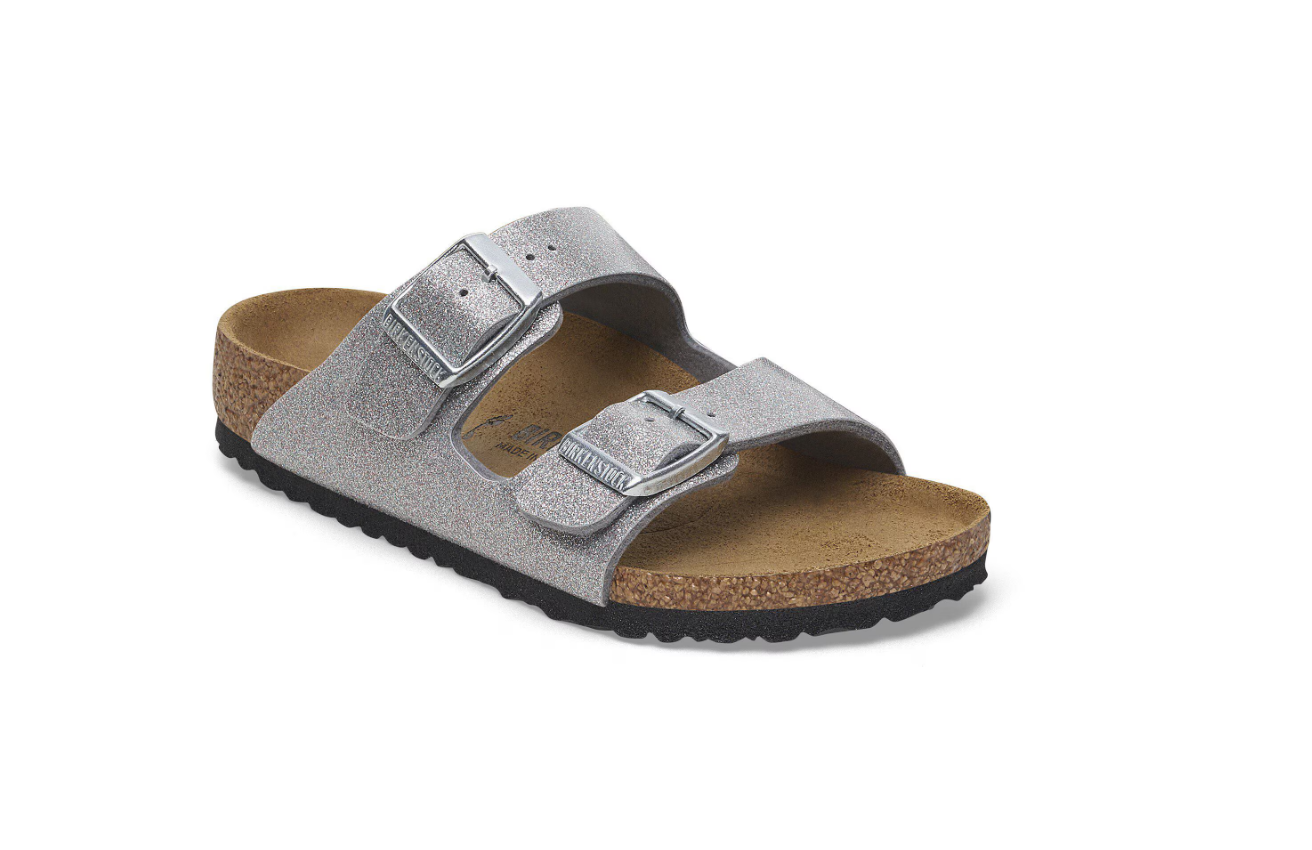 Birkenstock Arizona Kids Birko-Flor Sparkling Light Silver Sandals