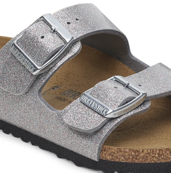 Birkenstock Arizona Kids Birko-Flor Sparkling Light Silver Sandals