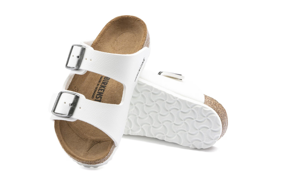 Birkenstock Arizona Kids Birko-Flor - White, Narrow