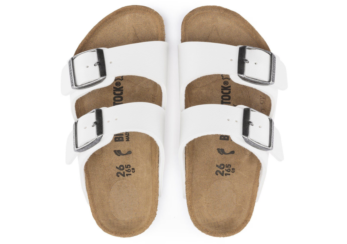 Birkenstock Arizona Kids Birko-Flor - White, Narrow