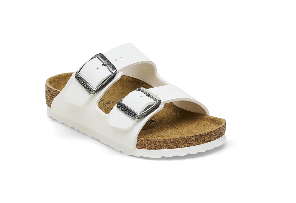 Birkenstock Arizona Kids Birko-Flor - White, Narrow