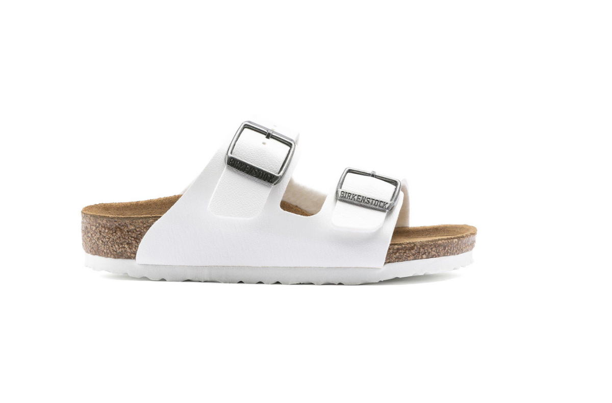 Birkenstock Arizona Kids Birko-Flor - White, Narrow