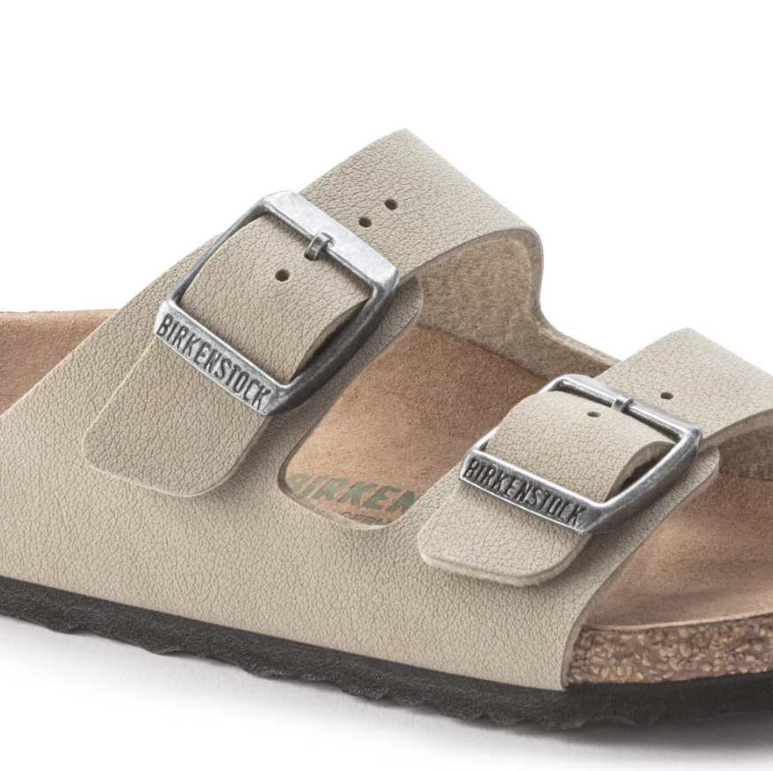 Birkenstock Arizona Kids Vegan Birko-Flor Birkibuc Faded Khaki