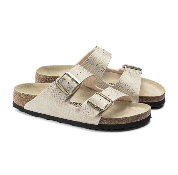 Birkenstock Arizona Microfiber Shiny Python Eggshell