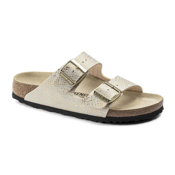 Birkenstock Arizona Microfiber Shiny Python Eggshell