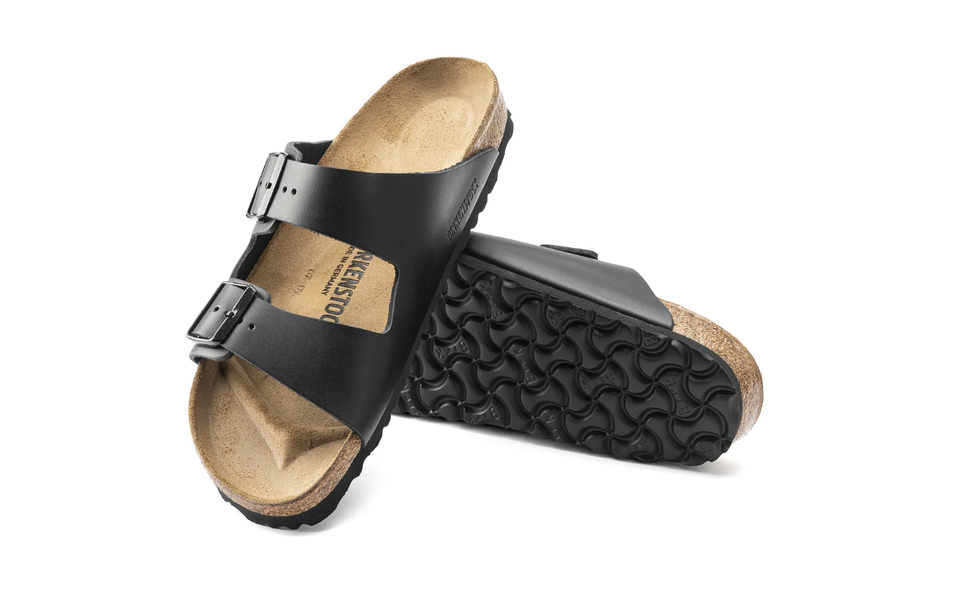 Birkenstock Arizona Natural Leather Black Sandals