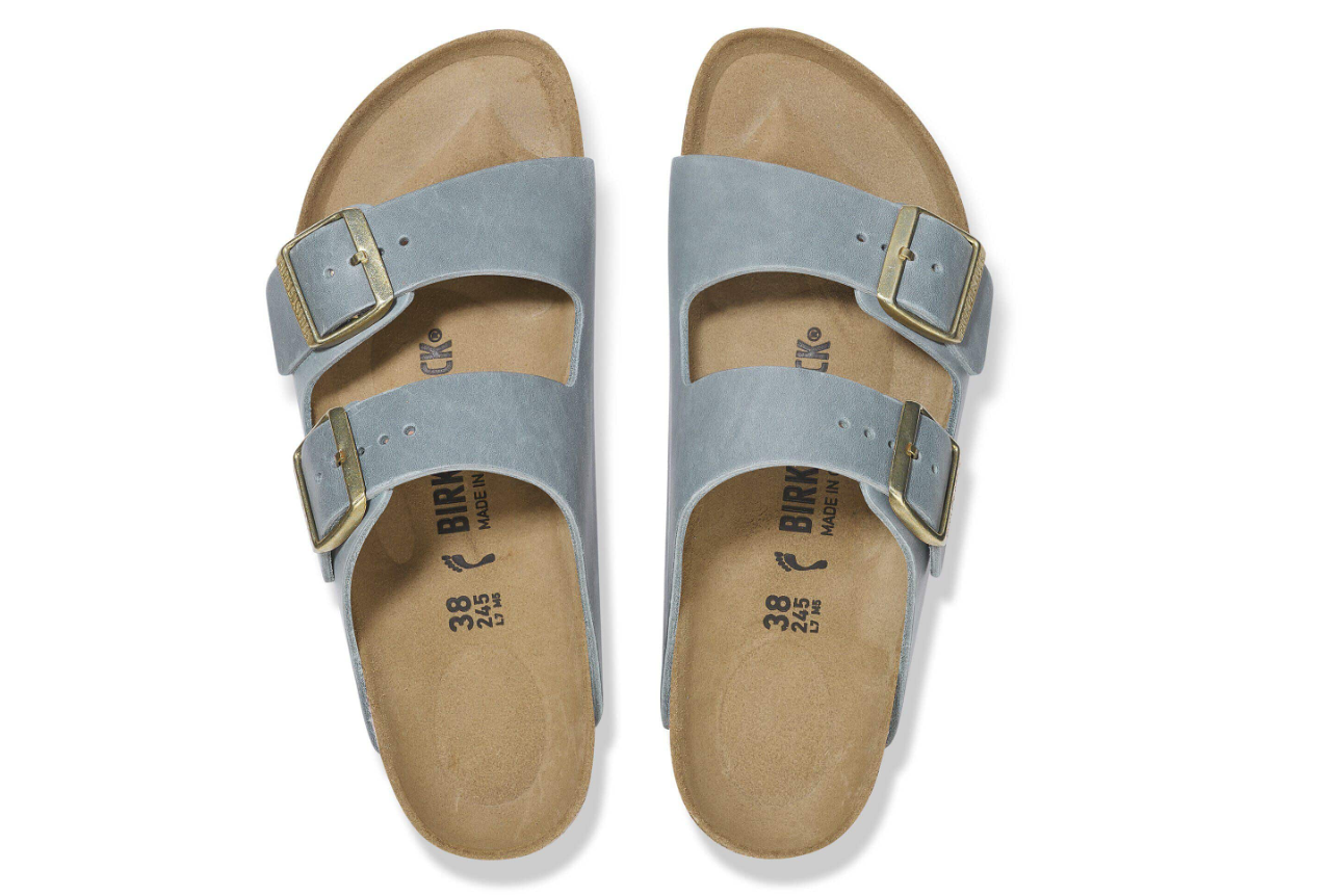 Birkenstock Arizona Waxy Leather Basalt Gray