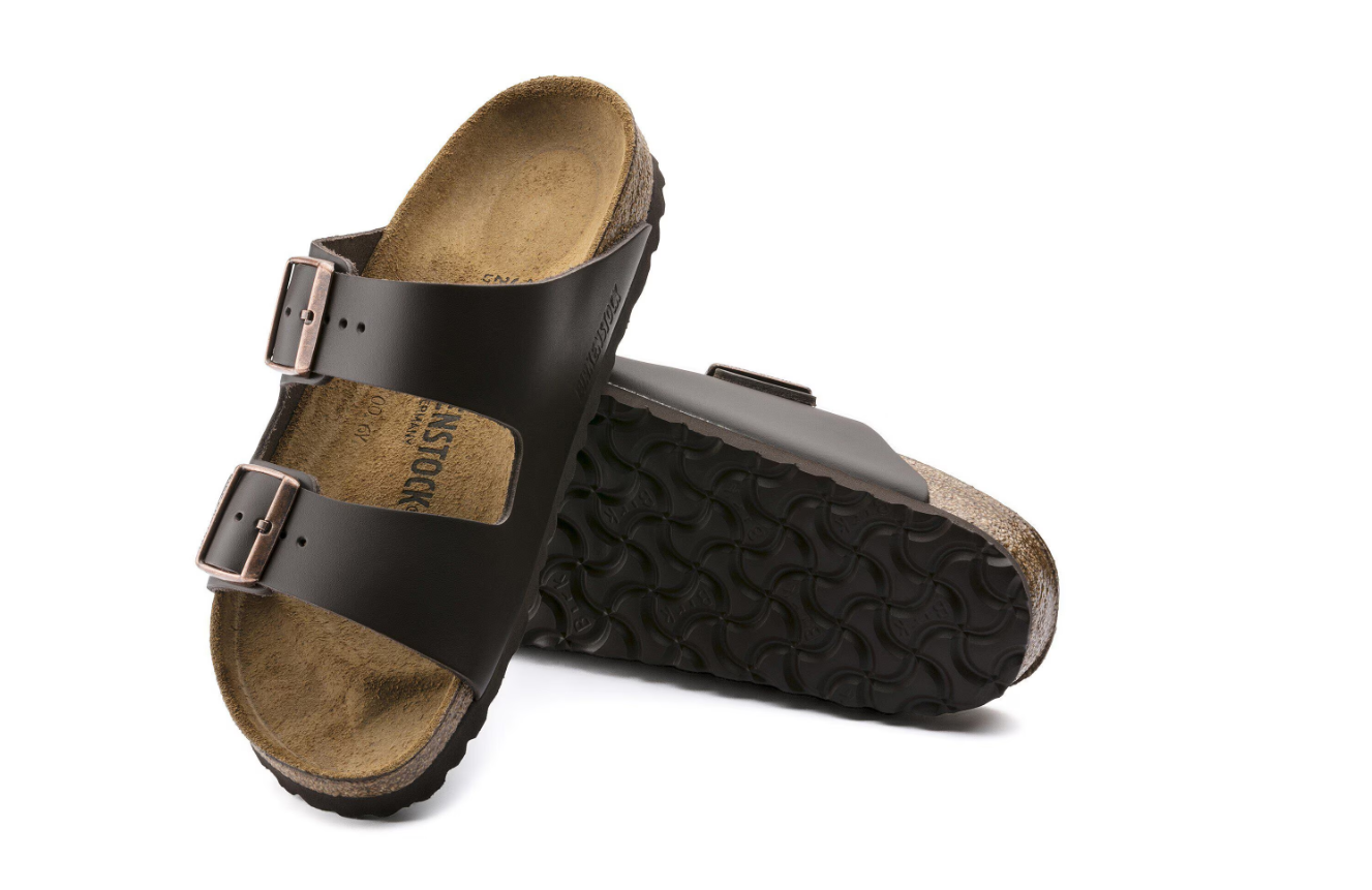 Birkenstock Arizona Natural Leather Dark Brown Sandals