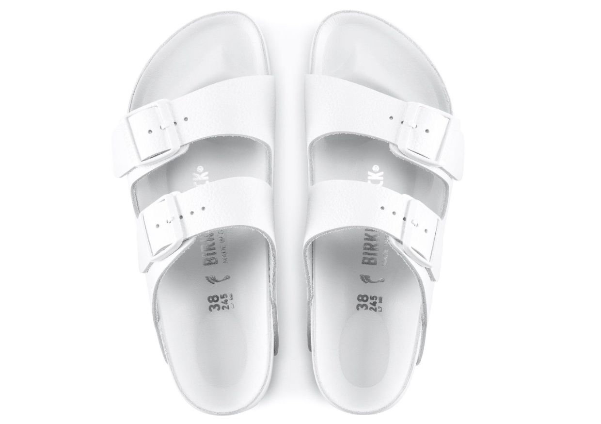 Birkenstock Arizona Exquisite Natural Leather White Sandals
